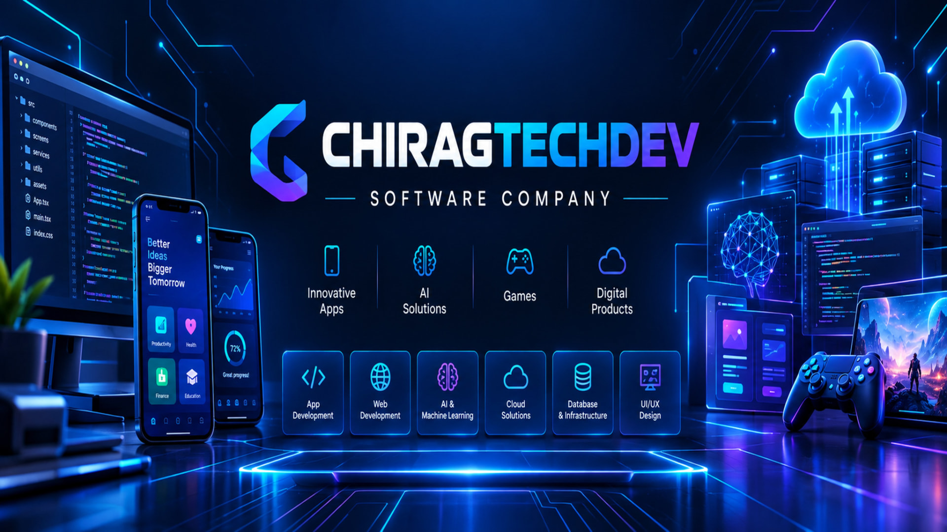 ChiragTechDev — apps, AI solutions, games and digital products